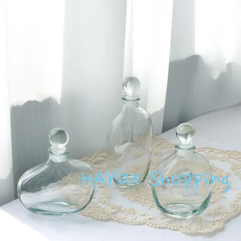 

Creative Irregular Shaped Glass Bottle，ball Cover Bottle Home Cold Brew Tea Bottle Coffee Transparent Decorative Glass Bottle