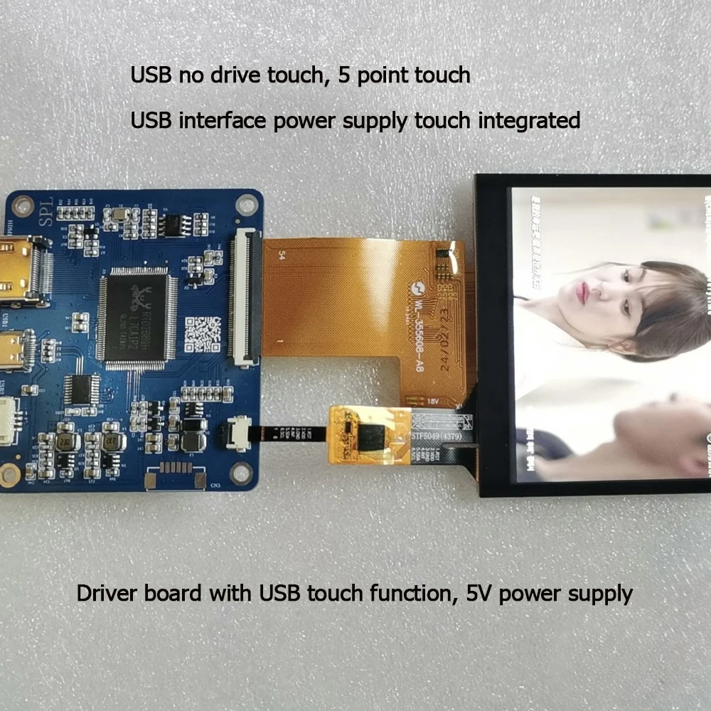 3.5" TFT LCD 54Pin 640X480 display module kit HDMI signal input RGB IPS screen