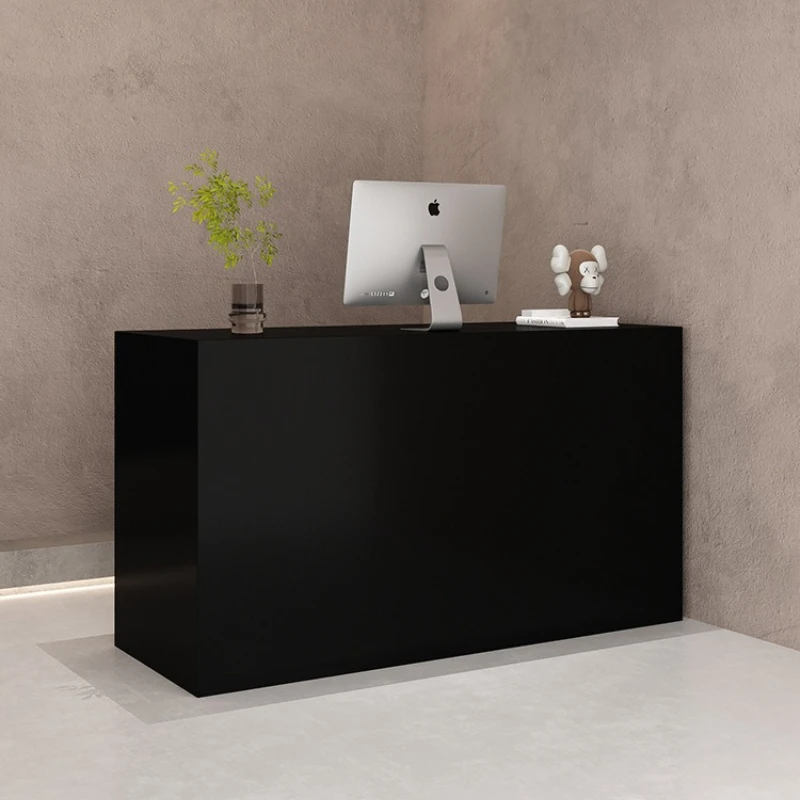 Company Reception Checkout Counters Clothing Store Simple Modern Lacquered Checkout Counters Front Desk Furniture Cajero JT40C