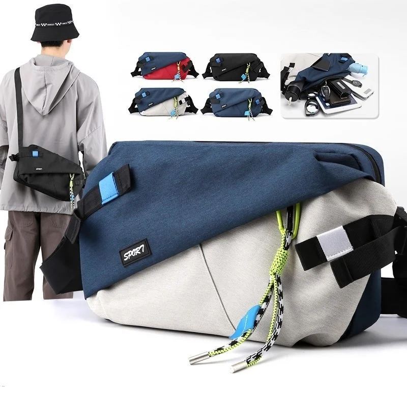 New Trend Messenger Bag Multi-function Sports Chest Oxford Cloth Unisex Large-capacity Shoulder Crossbody s for Men