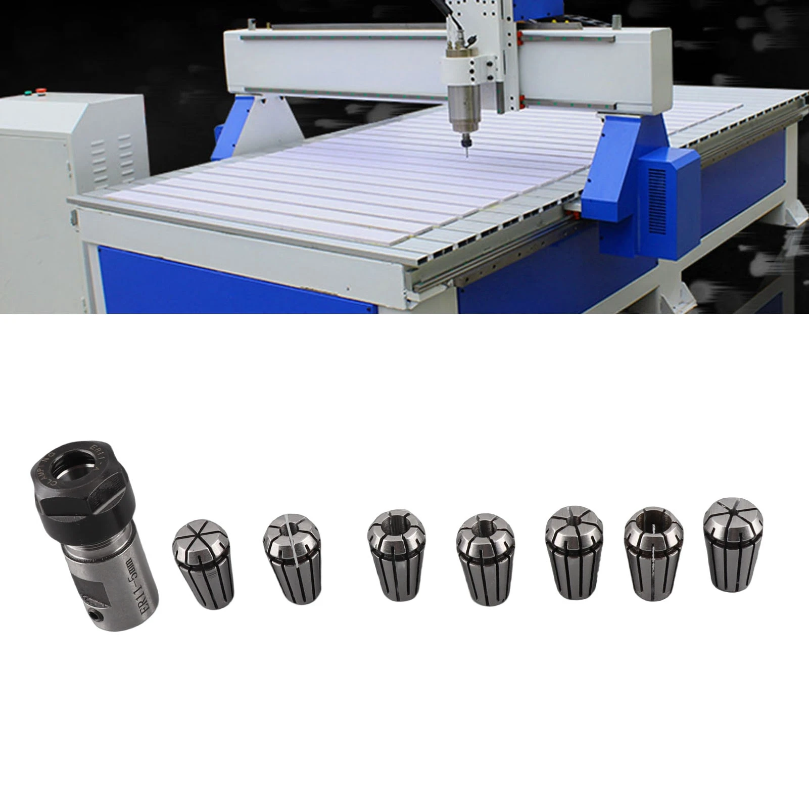 7PCS ER11 5mm Motor Shaft Holder Extension Rod ER11 1‑7mm Spring Collets Set Motor Shaft Holder Extension Rod
