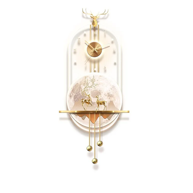 

LED light painting light luxury restaurant luminous clock hanging painting