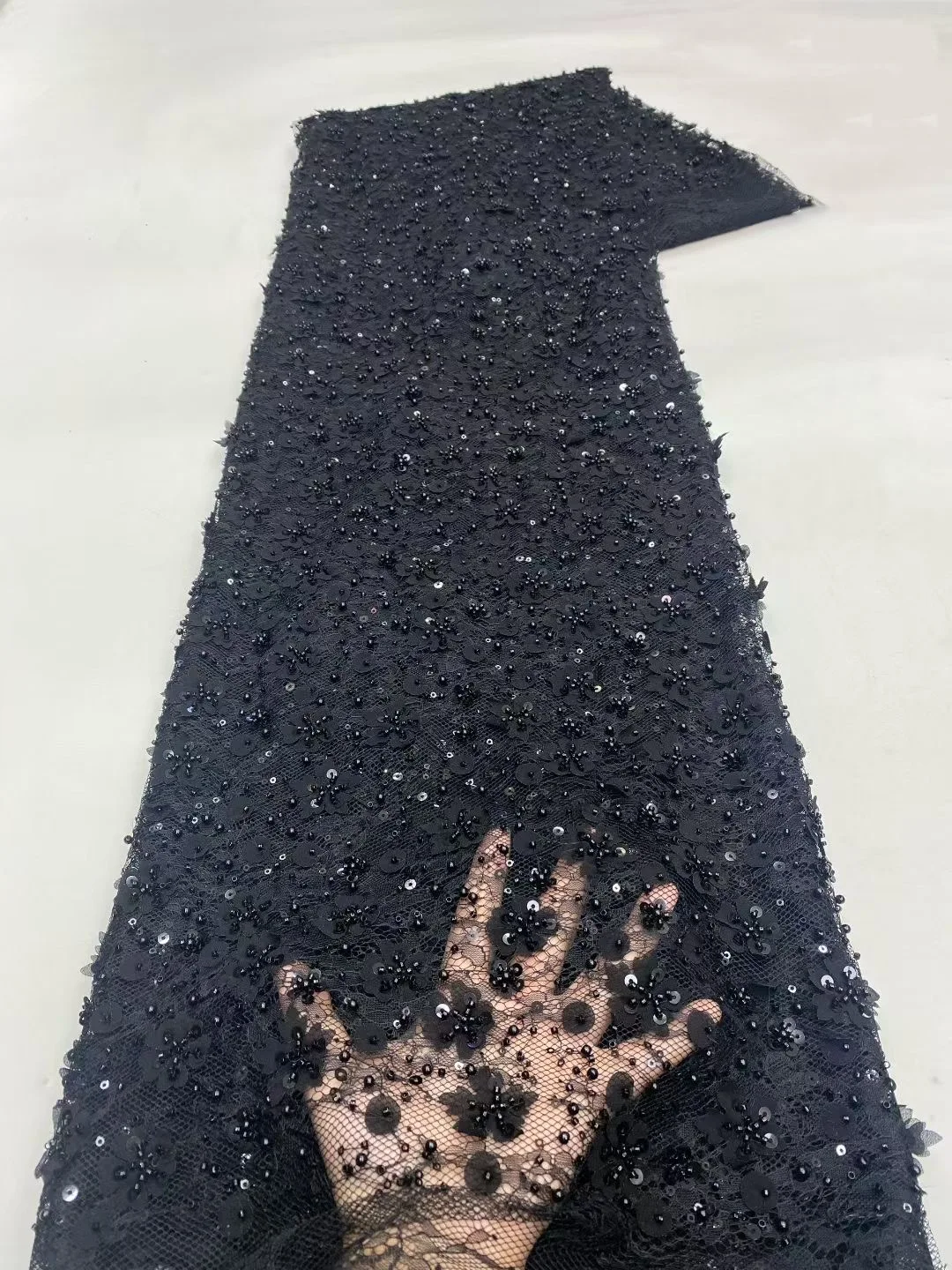 Tissu africain en dentelle à paillettes et perles rose oignon, Tulle brodé en maille pour marié français du Nigeria, pour robe de mariée pour femmes, offre spéciale