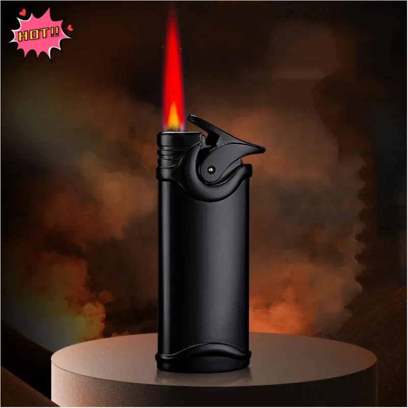 

Hot Windproof Direct Fire Metal Turbine Torch Portable Kitchen Outdoor Barbecue Camping Cigar Lighter Tool High End Gift For Men