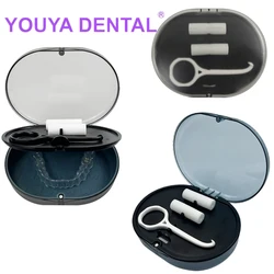 2 Layers Dental Orthodontic Braces Denture Storage Box Portable Molar Care Oral Hygiene Guard Tooth Box With Mirror