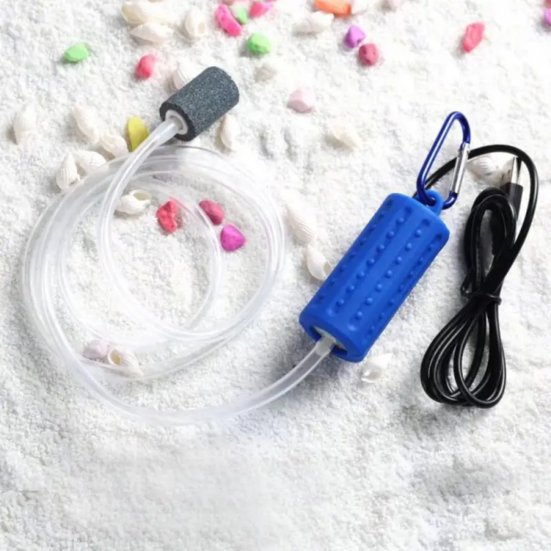 Pompe à oxygène pour aquarium, petit oxygénateur USB pour poisson, compresseur d'air silencieux, mini aérateur portable, accessoires précieux