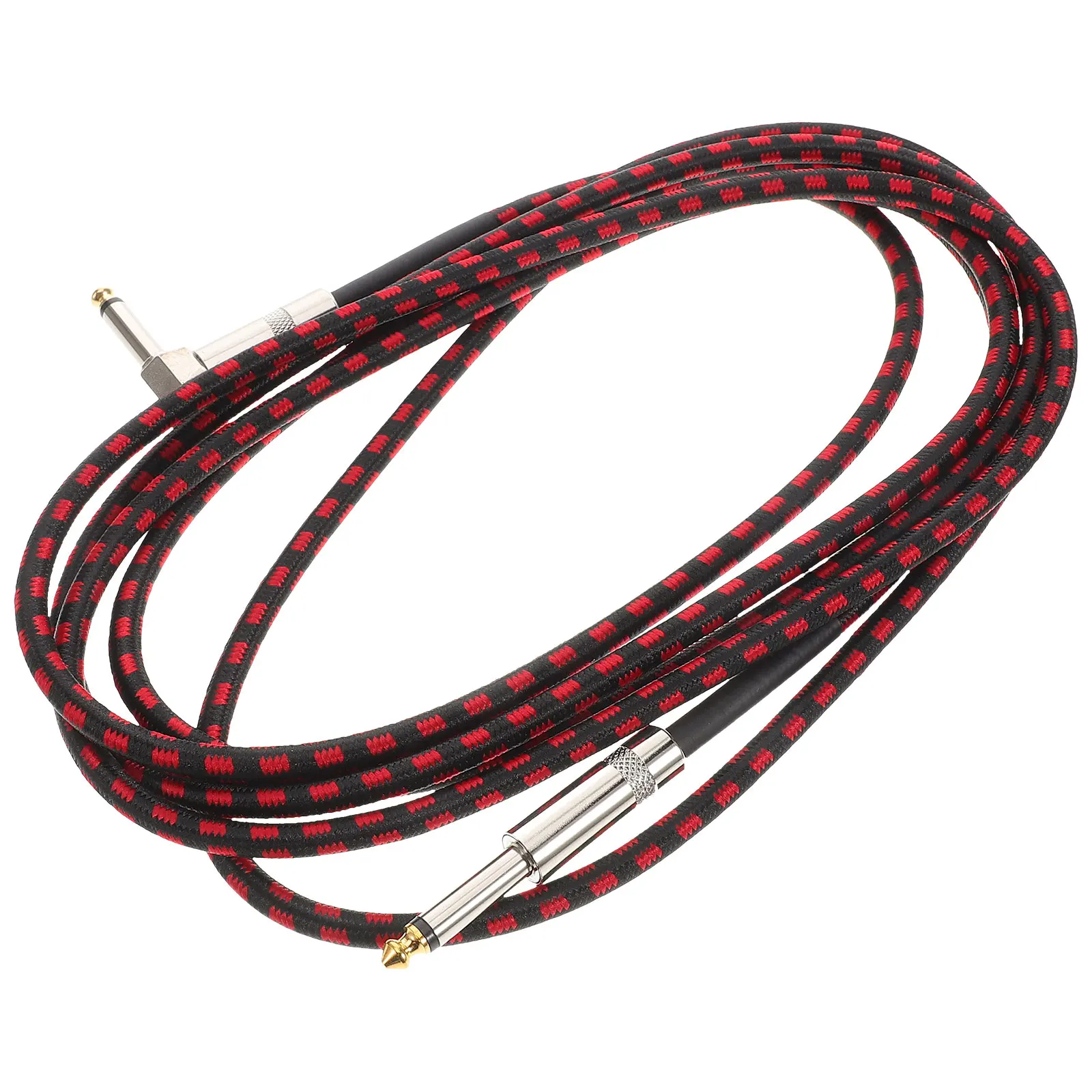 

Electric Guitar 6.35Mm Right Angle Noise Reduction Long Length Audio Patch Use Guitar Effect Connector Pedal Cords