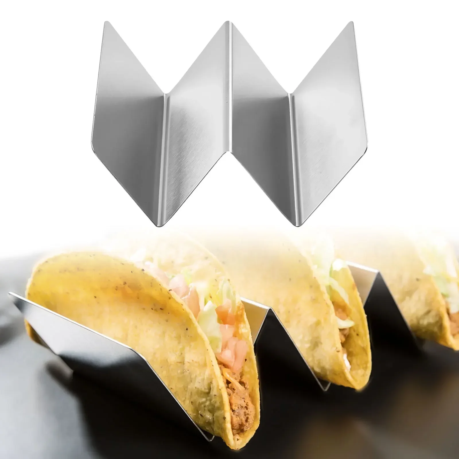 

Stainless Steel Taco Holder Stand Safe Rack Tray For Dishwasher Oven Save Taco Plates Display Stand Food Rack Kitchen Tool