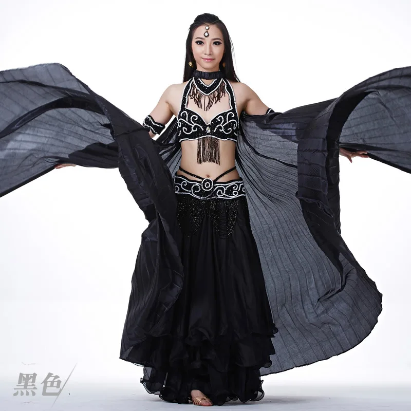 Belly dance silk wings, monochrome wings, transparent belly dance colored wings belly dance stage props, wings do not split