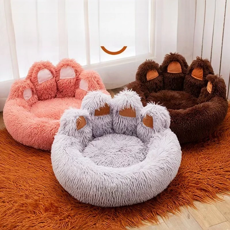 

Уютная большая кровать для кошек и собак, пушистая кровать для домашних животных, зимняя теплая кровать для собак, коврик для домашних животных, милые аксессуары для домашних животных