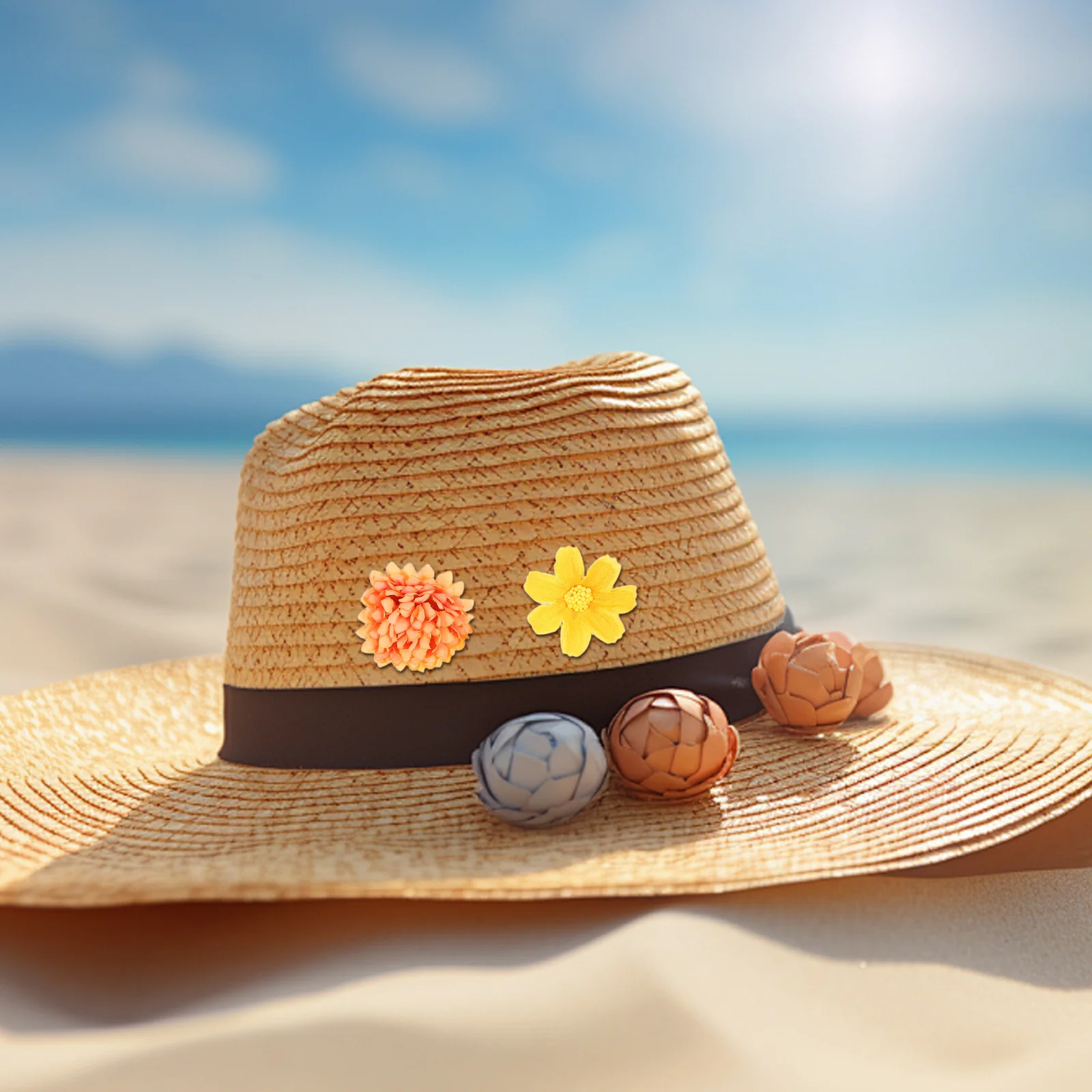 

1 Bag Faux Flower Heads Mini Artificial Flower Fake Silk Fabric Small Floral Heads DIY Wedding Crafts Decoration Supplies