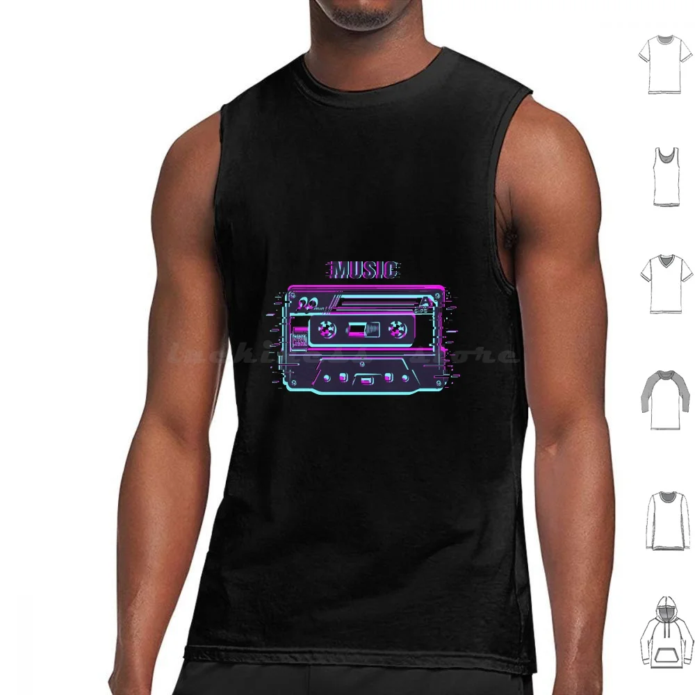 90s Music Cassette Tank Tops Print Cotton Billboard Hot 100 Green Day Whitney Houston Lauryn Hill Techno Teen Pop Boyz Ii