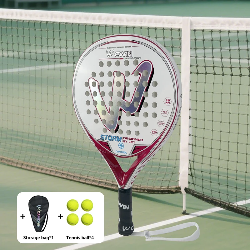 

Carbon Fiber Padel Racket Cricket Racket | Beach Racket EVA Elastic Memory Core | For Women and Beginner!