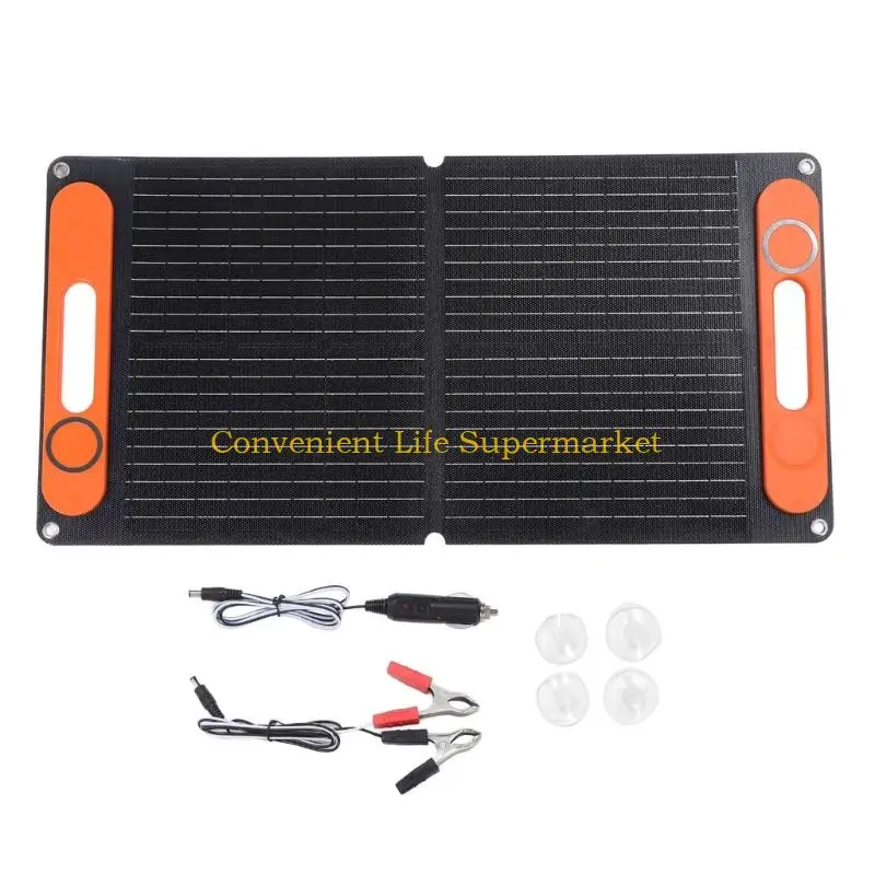 

L1EE 80W Folding Solar Plate ETFE Double USB Port Waterproof Solar Charging Device