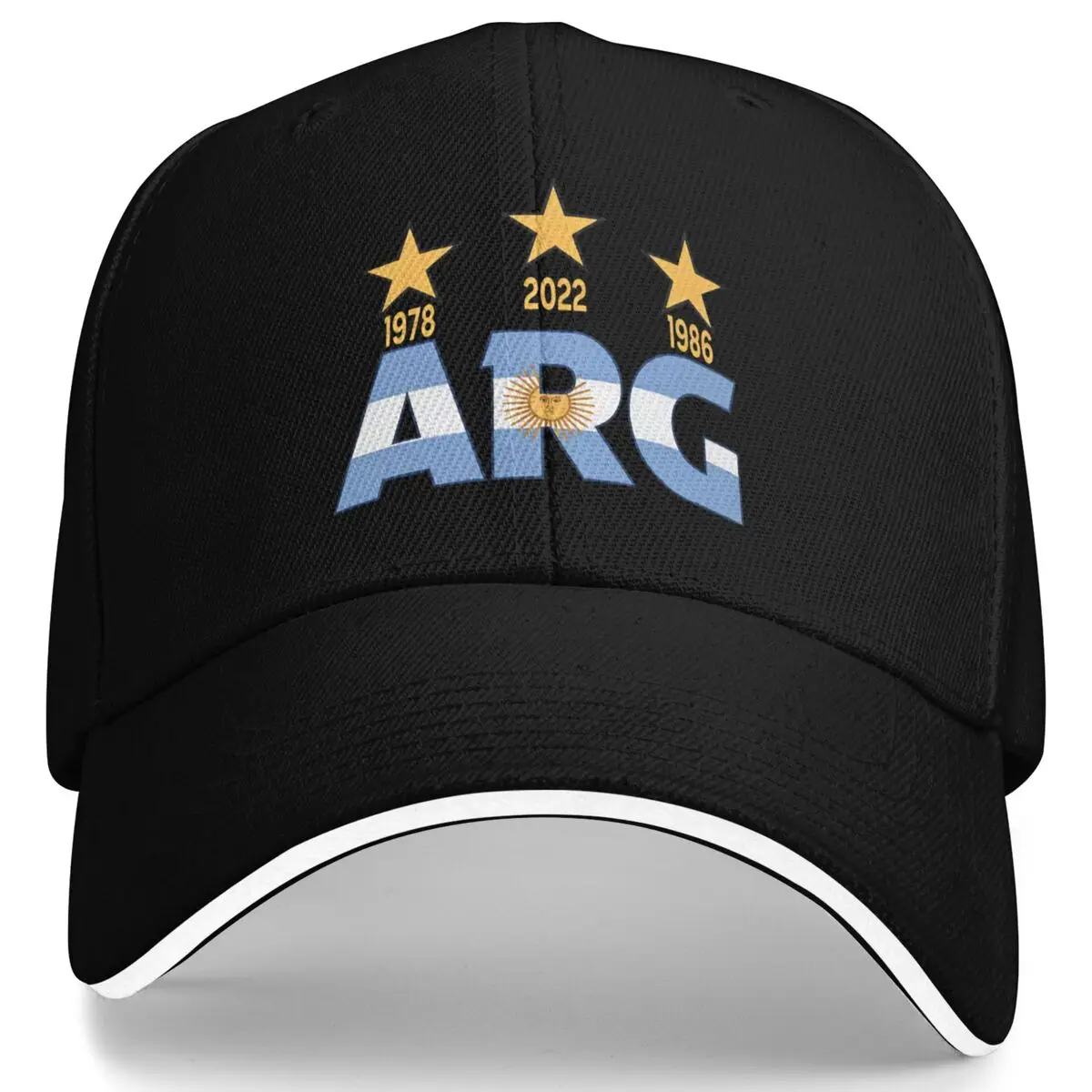 Argentina Flag Sun Baseball Cap Unisex-Teens Custom DIY Trucker Hat Summer Street Style Outdoor Sport Adjustable Baseball Caps