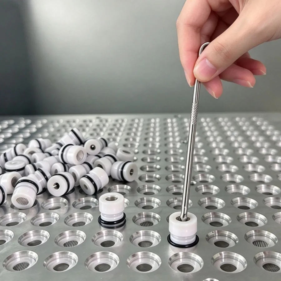 Upgraded valve core universal CNC vacuum suction cup valve core logic valve check back multi hole suction cup nozzle