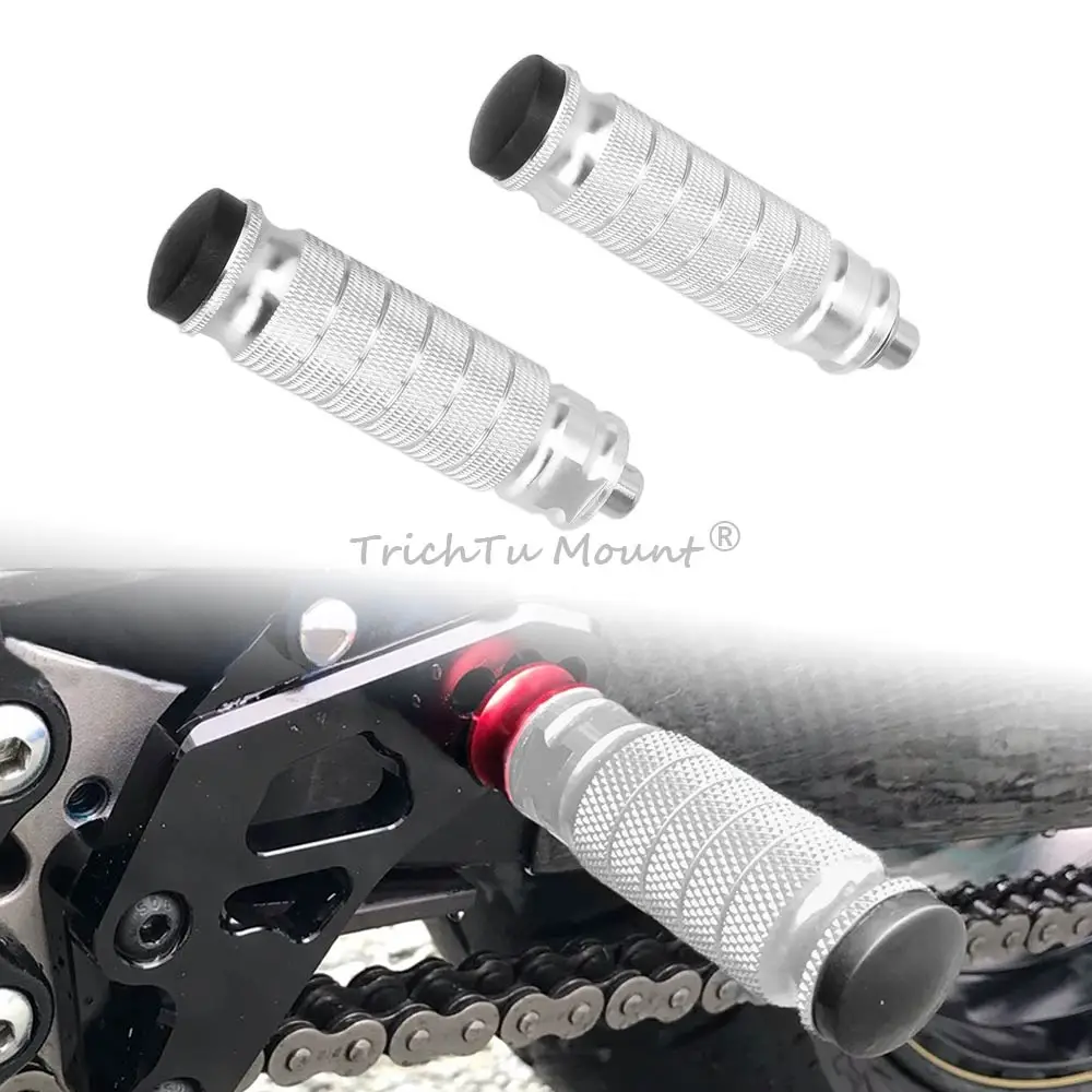 

2 шт. ​ ​ Универсальные подножки для мотоцикла M8, алюминиевый сплав с ЧПУ, подходят для BMW Honda Yamaha, аксессуары для мотоциклов