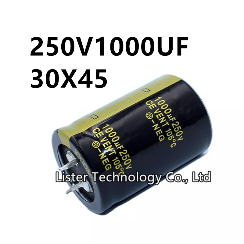 2Pcs/lot 250V 1000UF 250V1000UF 1000UF250V volume: 30X45 mm audio power amplifier inverter aluminum electrolytic capacitor