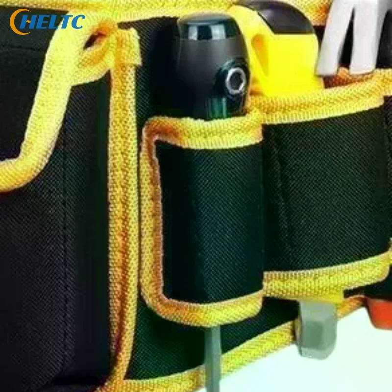 Heavy Duty Tool Waist Bag With Multi Pockets Phone Holder Hooks For Electricians Carpenters DIY Jobs