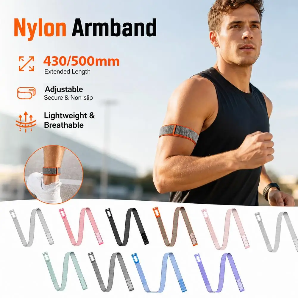 For Google Fitbit Air Bicep Armband Sport Fitness Tracker Nylon Woven Breathable Watch Band Adjustable Wrist Strap For Running