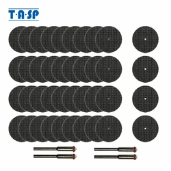 TASP 40 pezzi disco da taglio abrasivo in metallo set di ruote da taglio rinforzate in fibra di vetro utensile rotante accessori Dremel con mandrino da 3 mm