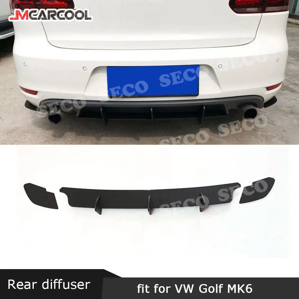 

For Volkswagen VW Golf 6 VI MK6 GTI R20 Fins Shark Style ABS Rear Bumper Lip Diffuser Trim Cover Car Styling