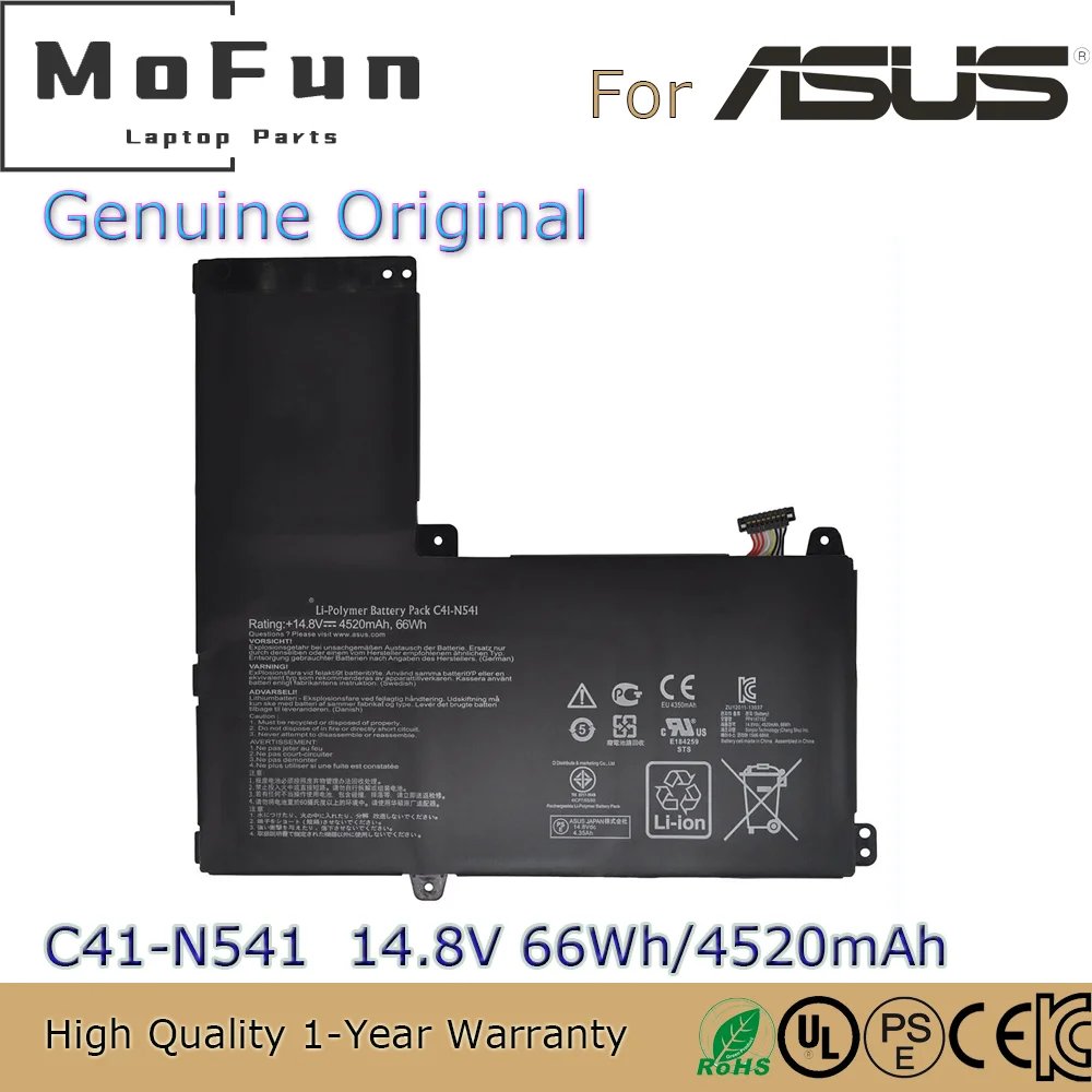 Brand New Original C41-N541 14.8V 66Wh Laptop Battery for Asus ROG Q501L Q501LA Q501LA-BBI5T03 N54PNC3 Series