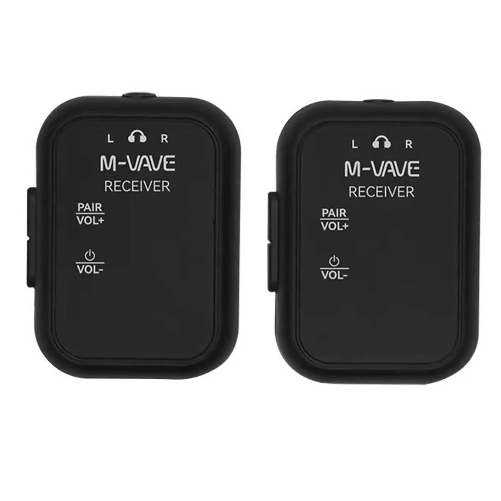 M-VAVE WP-12 2.4G Wireless Earphone Monitor 1 Transmitter 2 Receiver Audio System Transmission Stereo Mono Recorder view 6
