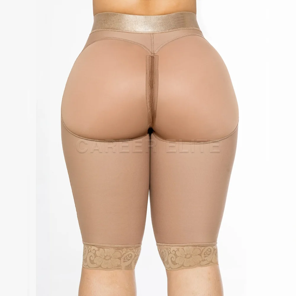 Fajas Colombianas Girdles Shapewear Shorts Butt Lifter Slimming Tummy Control Knee Length Panties Lace High Waist Body Shapers