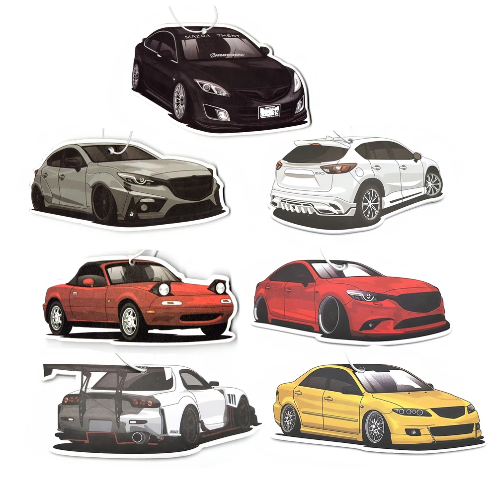 JDM Car Air Freshener Hanging Rearview Mirror Perfume Flavoring  Solid Paper Diffuser Accessories For Mazda 6 3 Atex Axela CX-5