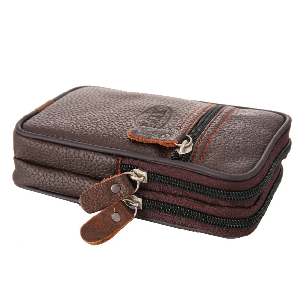 Sac banane pour téléphone portable pour homme, noir, marron, fermeture éclair, porte-monnaie, poches, sacs de taille décontractés, porte-monnaie, HTML, nouveau