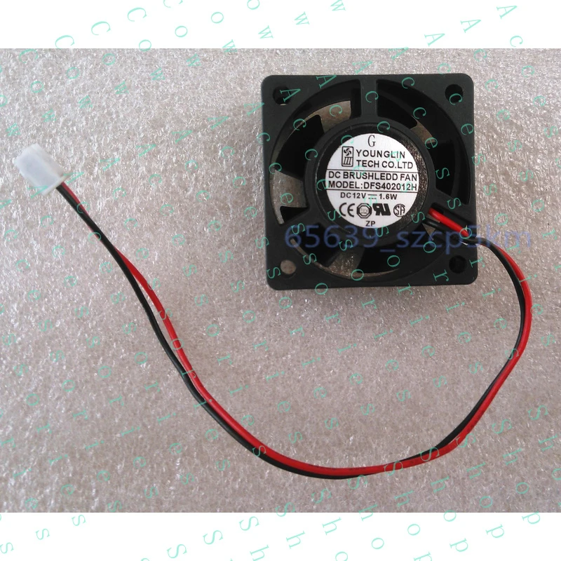 PP+ 1pcs FOR YOUNGLIN DFS402012H Fan DC12V 1.6W 40*40*20mm 2 Wire Cooling FAN