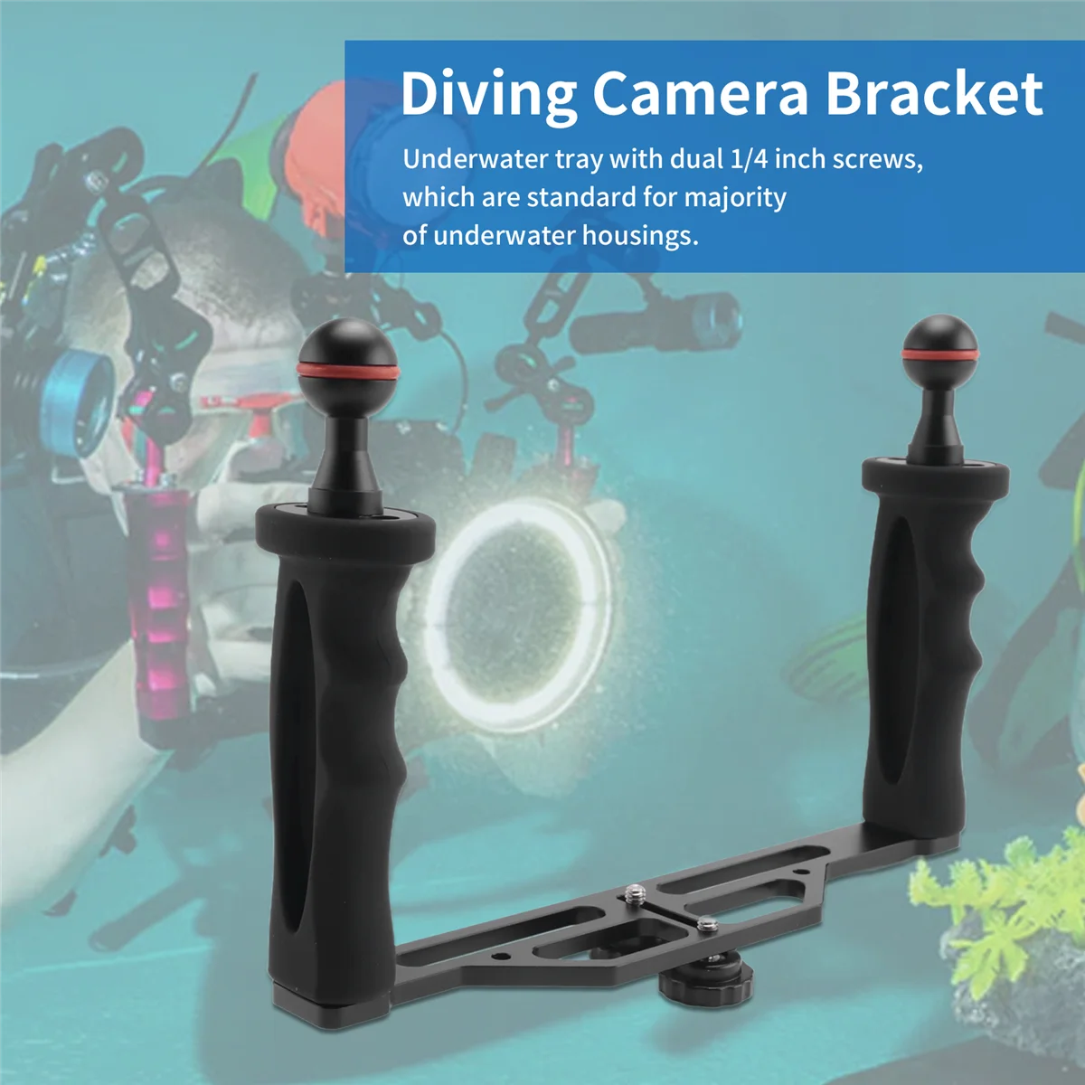 水中カメラ用デュアルハンドルアルミニウム合金トレイスタビライザー_BSH