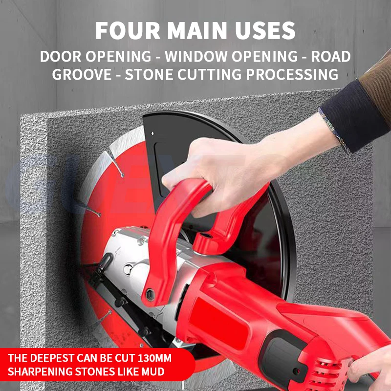 Multifunctional Stone Reinforced Concrete Red Brick Cutting Machine, Dust-free Water Electricity Single Piece Slotting Machine