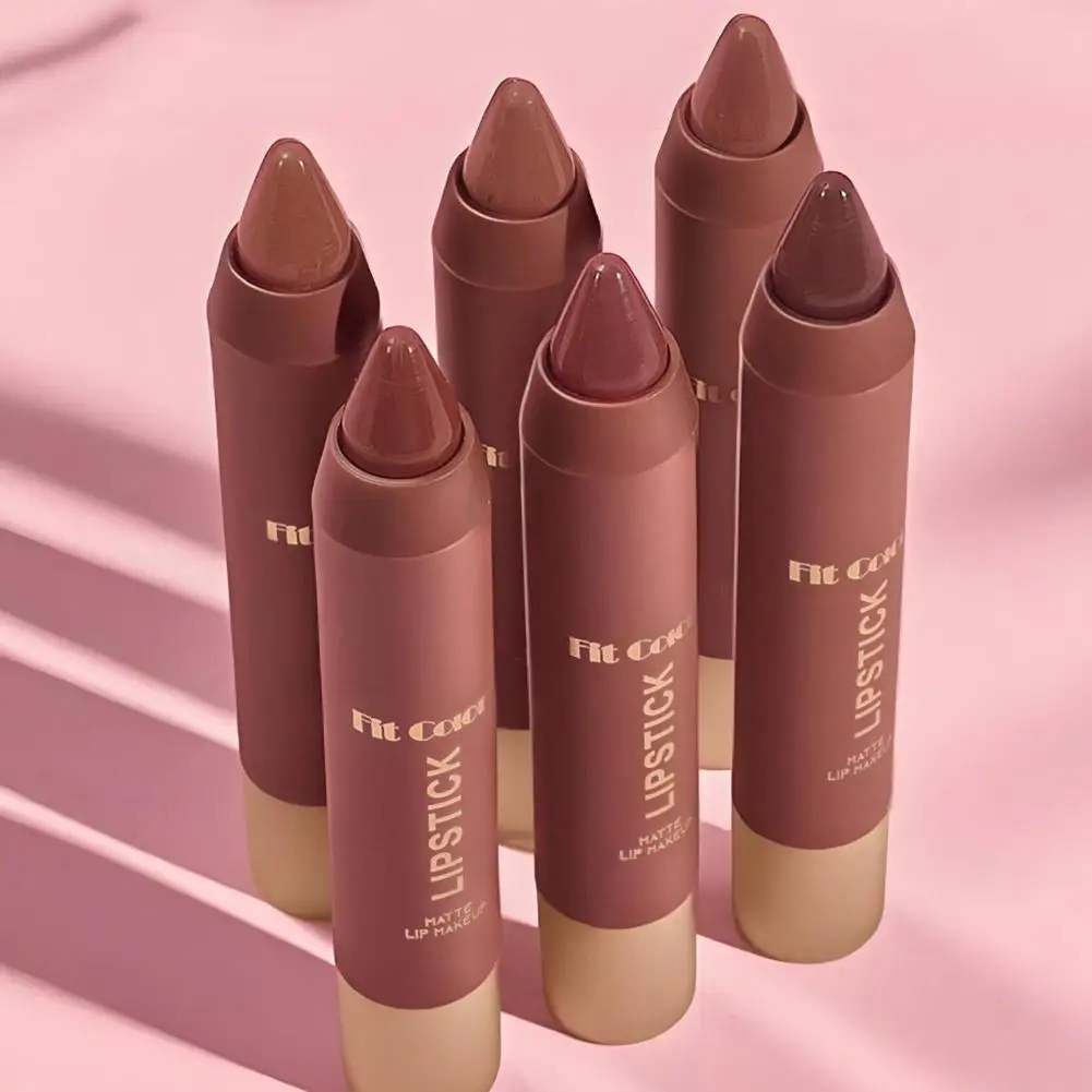 4 colori Rossetto Opaco Penna Gradiente Lip Liner Rosso Marrone Durata Labbra Sexy Donne Rossetti Trucco Impermeabile Cioccolato Penci F1G7