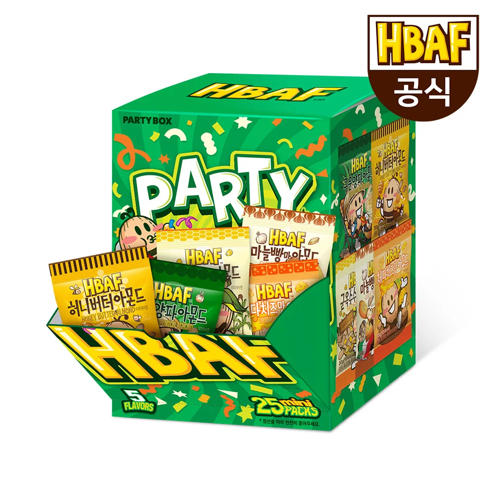 HBAF Party Box Green (20g 25ea) honey butter almond