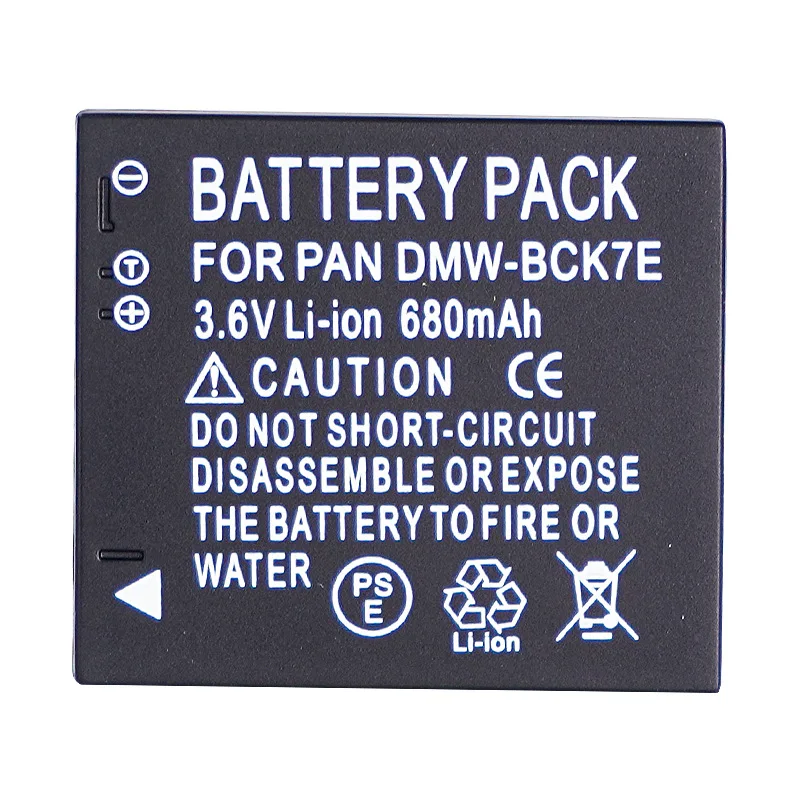 680mAh Replacement DMW-BCK7E Camera Battery for Panasonic DMC-S1 S3 FH2 FH5 FP5 FP7 FH8 BCK7GK Digital Battery