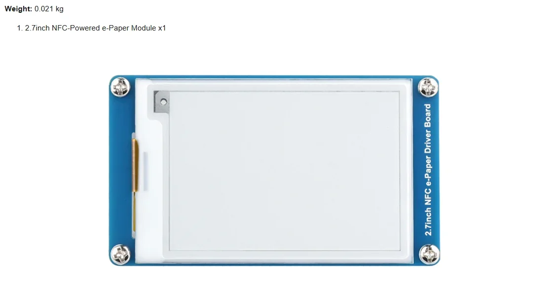 2,7-Zoll Passives NFC-Betriebenes E-Paper-Modul mit Drahtloser NFC-Anzeigeaktualisierung – Detail 1