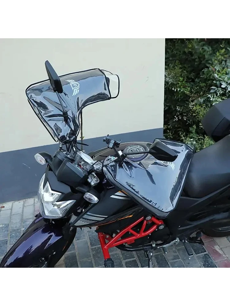 AliExpress moggic 2025 New Motorcycle Scooter Bicycle Windproof Rainproof Winter Keep Warm Hot Protect Handlebar Handle Large Guard Cover Gloves