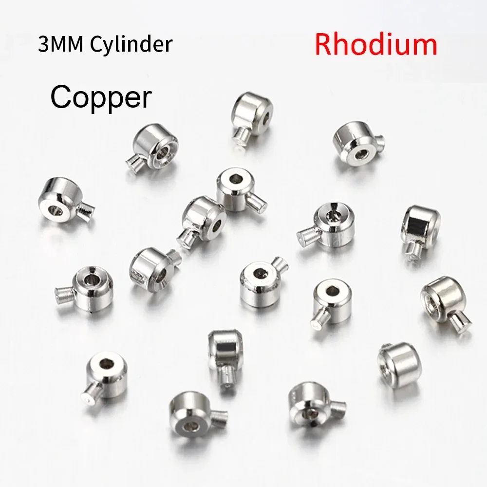 10 Stück Edelstahl-Positionierungs-Schmuckverschluss-Stopper, Perlen-Crimpröhrchen, Endperlen, Draht-Rondellperlen, DIY-Armband-Verschluss-Schnalle