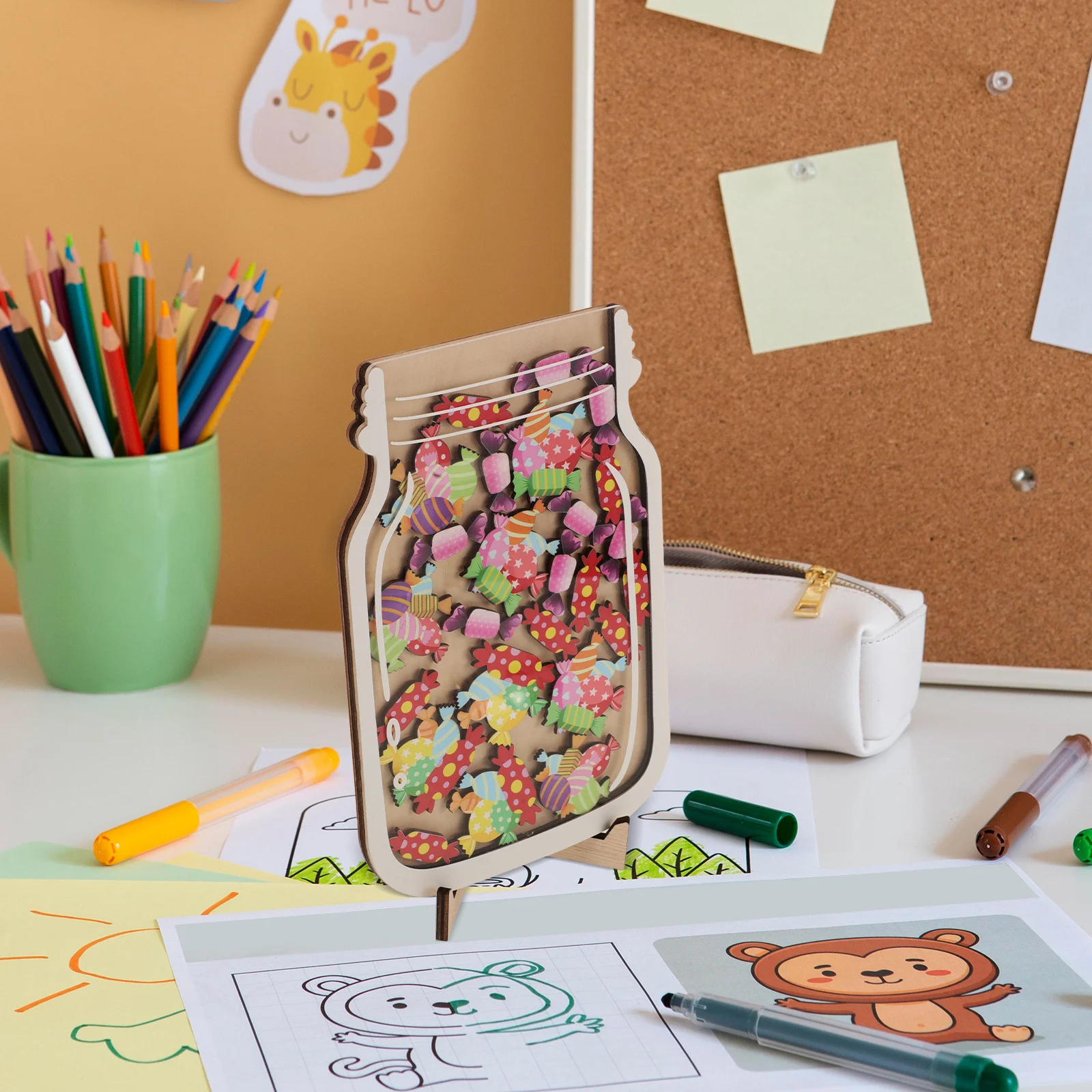 Kids Reward Jar Large Capacity Mason Jar For Classroom Behavior Potty Training Sticker Chart Positive Reinforcement Tool