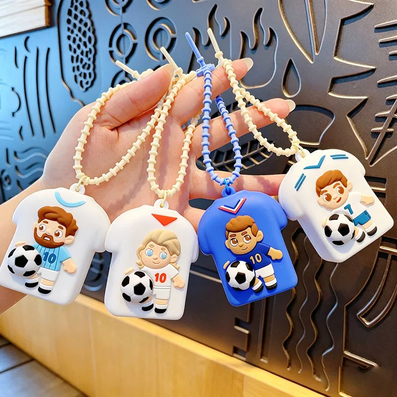 Silicone Pinch Keychain, Jersey Texture Squishy Keyring, Cute Hanging Pendant for Backpack Keys Phone & Bags