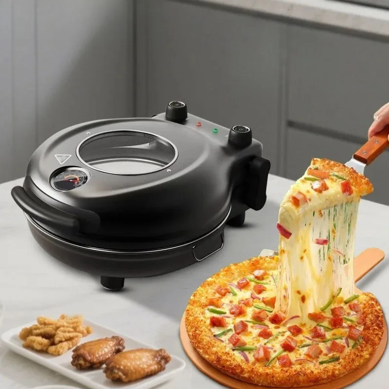 1200W Multifunctional Timed DIY Homemade Pizza Maker 12-inch Pizza Machine Electric Pizza Oven Electric Griddle Grilling Machine