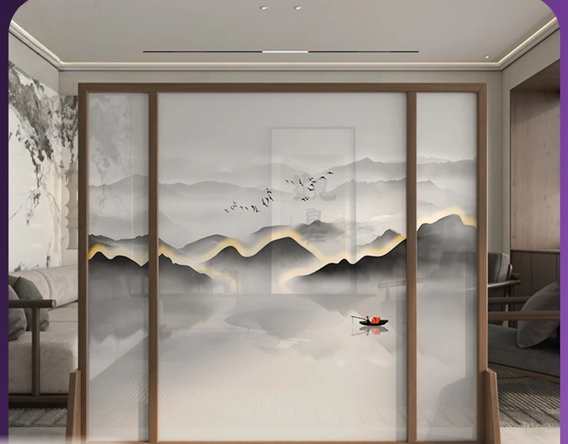 Customized screen partition, living room, office, solid wood, hotel lobby, landscape, high-end entrance, blocking the entrance s