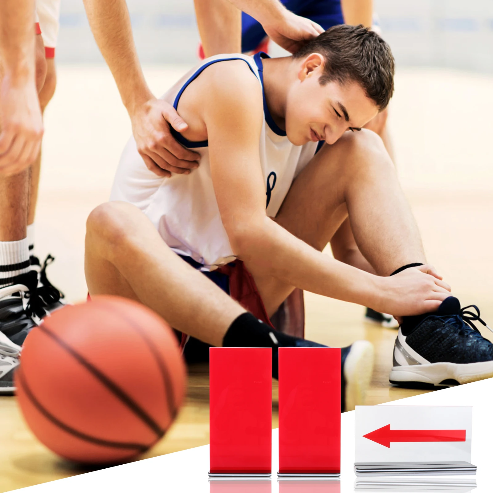 

Acrylic Serve Converter Referee Board Basketball Penalty Cards Competition Accessory Smooth Edge Practical Use Sports Props