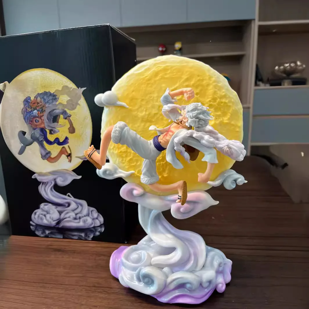 

Аниме One Piece Moon Fairy Ника обезьянка D Луффи экшн-фигурка с голосовой активацией и Луной искусственная Статуя Модель игрушки подарок