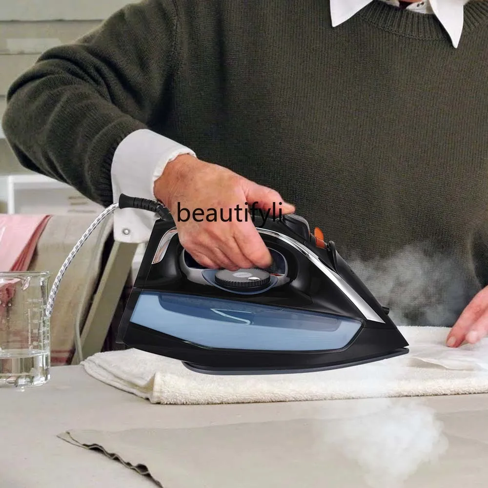 Dry ironing explosive steam self-cleaning anti-drip and anti-calcification ceramic baseplate electric iron