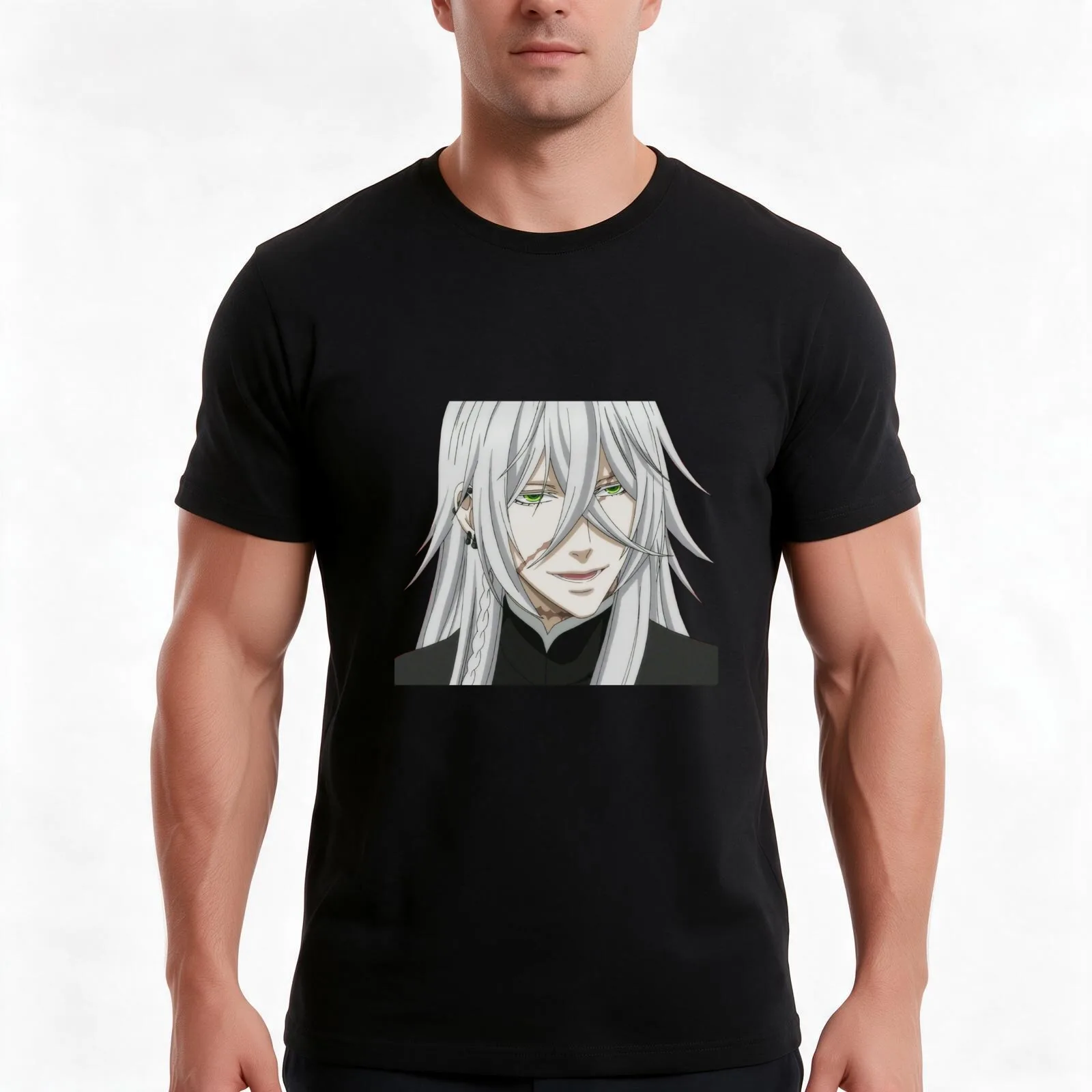 Undertaker (Black Butler) T-Shirt, Summer Casual Cotton Tee, Oversized Streetwear Tops, Vintage Graphic Print, Unisex Men Women