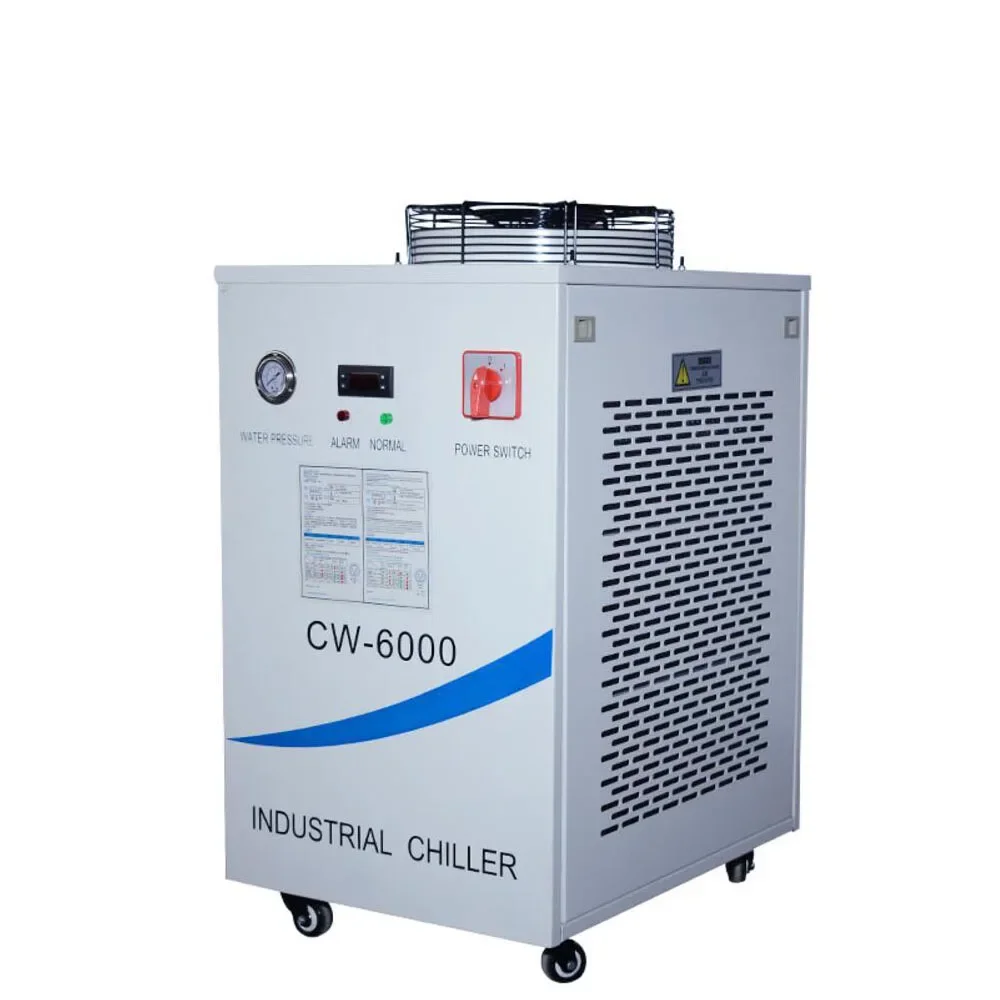 HAOJIAYI Original S&A Industriekühler CW-6000 70 l/min Durchfluss R-410a Kühlmittel 50/60 Hz für Maschinenwasserkühlsystem