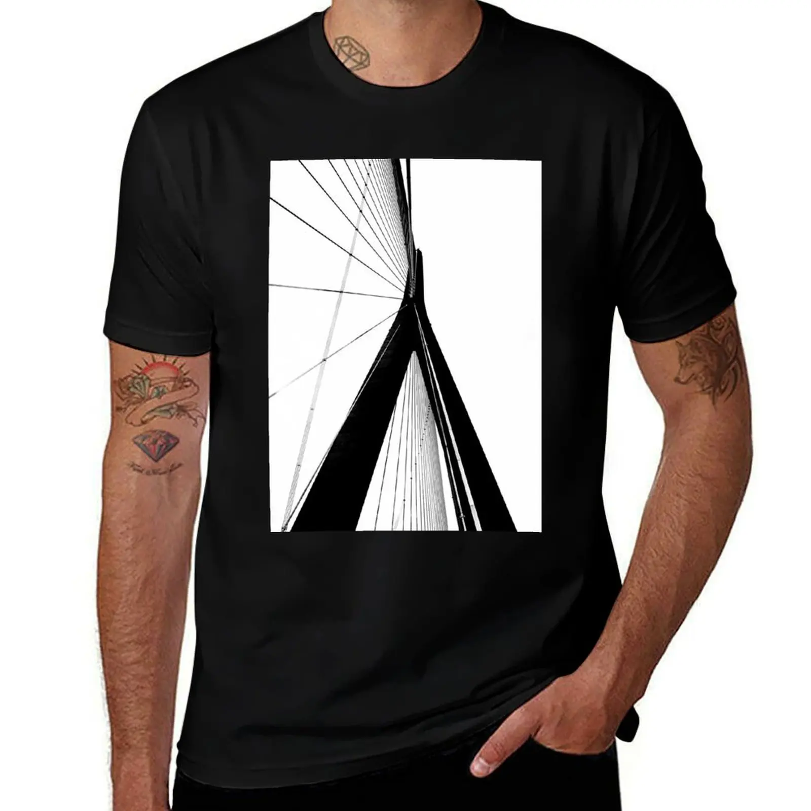 Normandy Bridge 3 T-Shirt man t shirt cotton T-Shirt